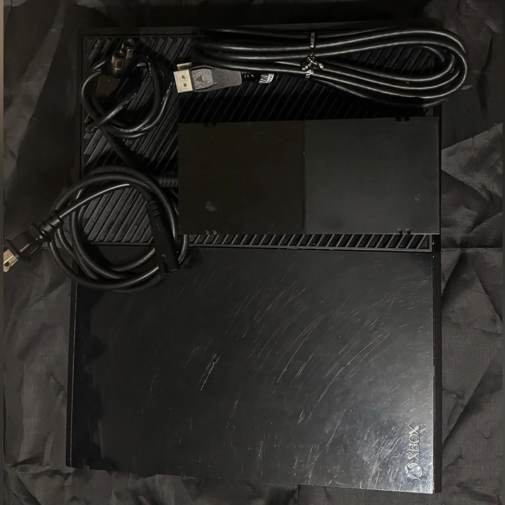 Xbox Black Gaming Console with Cables
